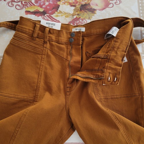 NWT Kensie High Rise Pants Womens Size 12/31 Cognac Brown 🏈 - photo 5