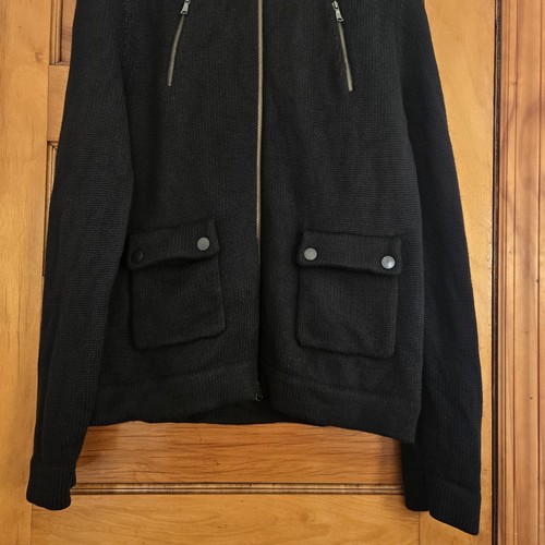 Banana Republic Wool Sweater Mens Size L Black 100% Wool 🏈 - photo 5