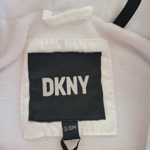 DKNY Pram Snowsuit Unisex 3/6 Months Black White Zip Up 🏈 - photo 3