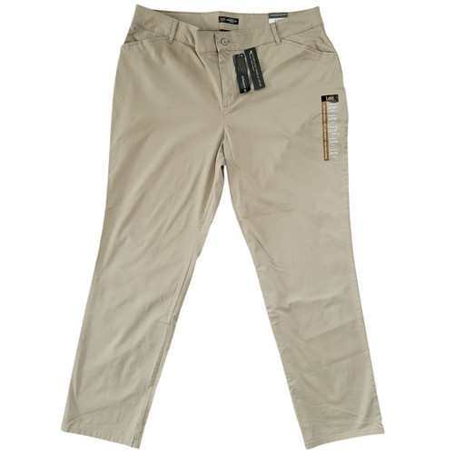 Lee Effortless Wash Wear Pants 20W LONG Flax Relaxed Fit 🏈