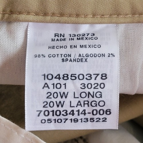 Lee Effortless Wash Wear Pants 20W LONG Flax Relaxed Fit 🏈 - photo 4