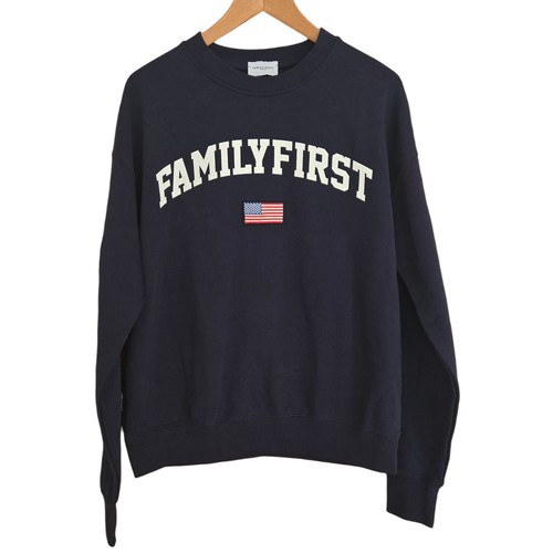 Family First Milano Sweater Mens Size Small Blue 100% Cotton 🏈