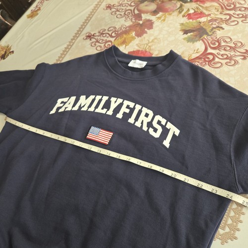 Family First Milano Sweater Mens Size Small Blue 100% Cotton 🏈 - photo 5