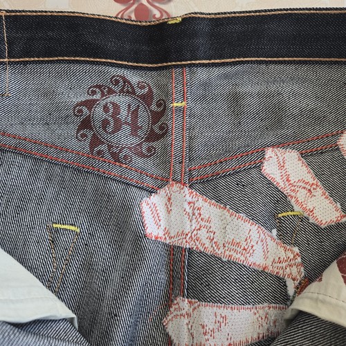 Rare Vintage SUGOI Jeans Mens Size 34x28 Dark Blue Tiger Oni 🏈 - photo 3