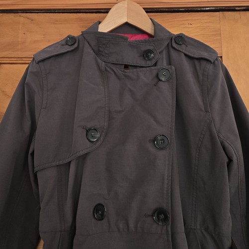GAP Double Breasted Trench Coat Womens Size M Dark Gray 🏈 - photo 3