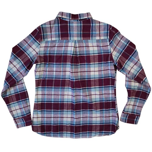 WOOLRICH Classic Maroon Plaid Brushed Flannel Shirt Womens M 🏈 - photo 2