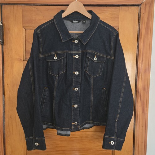 Du Jour Jean Jacket Womens Plus Size 24W Blue Dark Wash 🏈 - photo 5