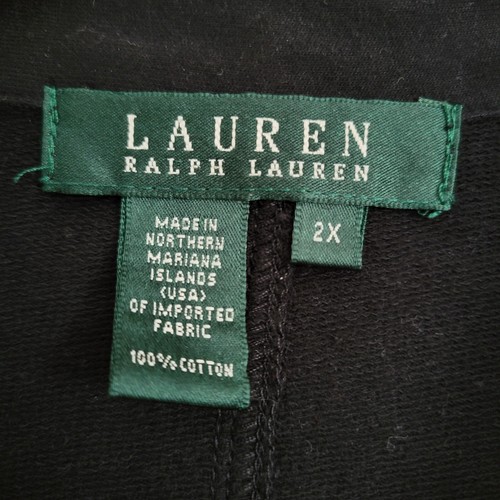 Lauren Ralph Track Jacket Womens Size 2X Black Zip Front 🏈 - photo 2