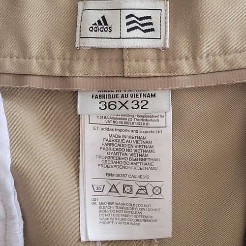 Adidas Chino Golf Pants Mens Size 36x32 Beige ClimaLite 🏈 - photo 3