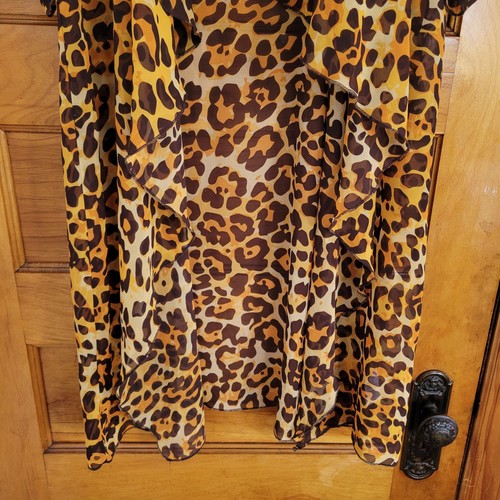 Lularoe Chiffon Kimono Womens M Leopard Print Open Front 🏈 - photo 4