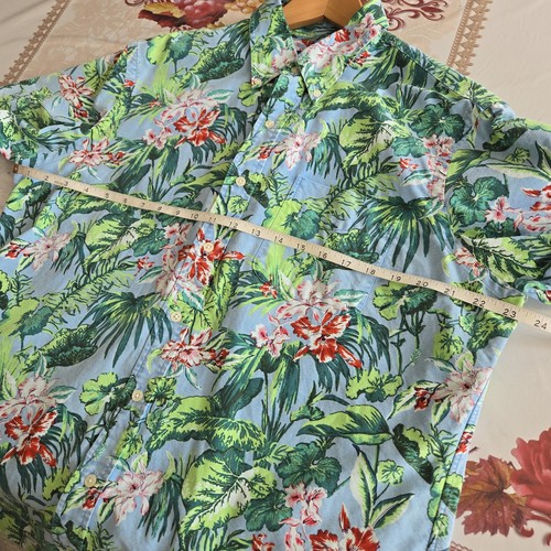 Ralph Lauren Hawaiian Shirt Mens Large Blue Green Tropical 🏈 - photo 5