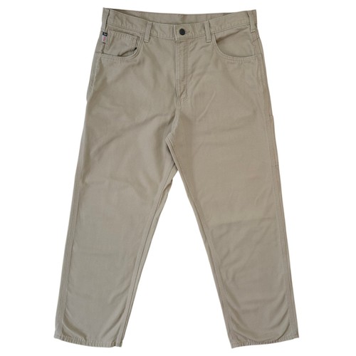 Carhartt FR Pants Mens 36x32 Khaki FRB159 Flame Resistant 🏈