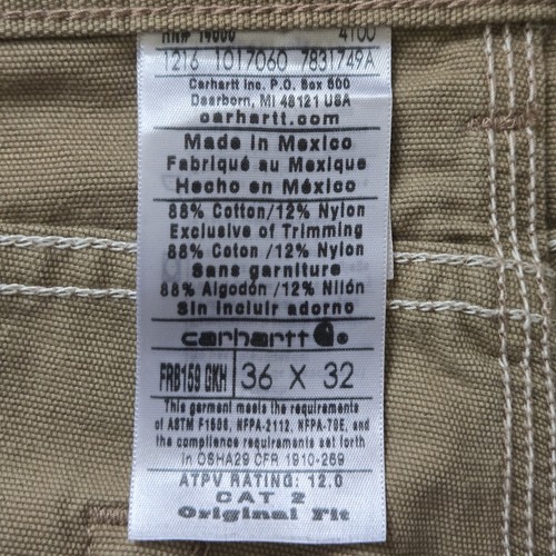 Carhartt FR Pants Mens 36x32 Khaki FRB159 Flame Resistant 🏈 - photo 3
