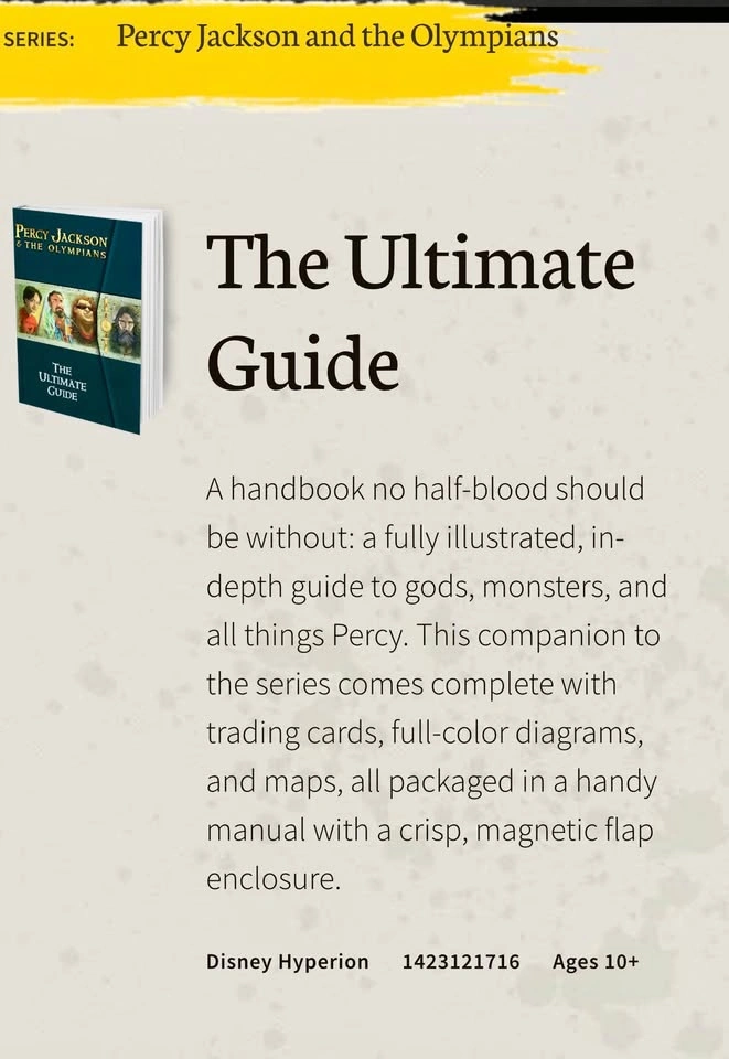 Percy Jackson and the Olympians Hardcover The Ultimate Guide - photo 2