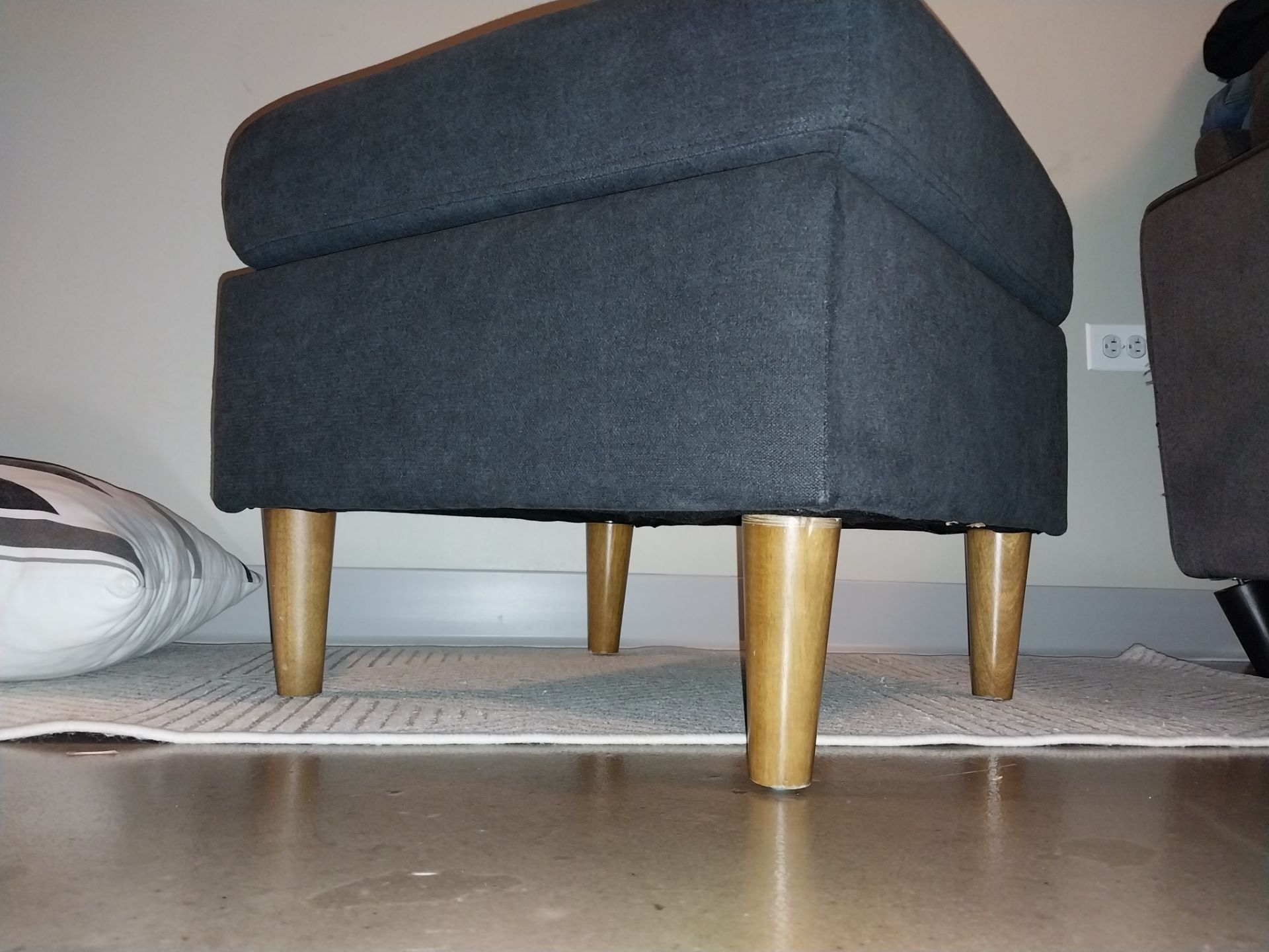Dark Gray Ottoman – Like New - photo 4