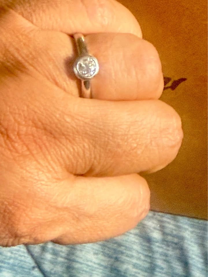 Vintage PAJ 925 Sterling Silver Bezel-Set CZ Ring - Size 7 - photo 3