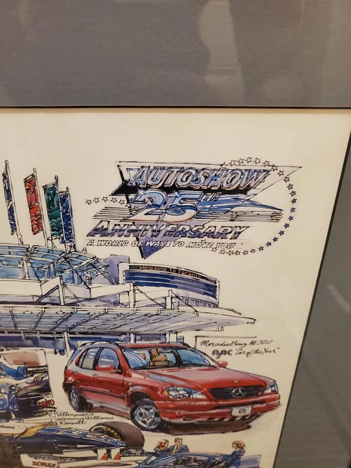Car Art Print 25th International Auto Show, Numbered and Signed - photo 3