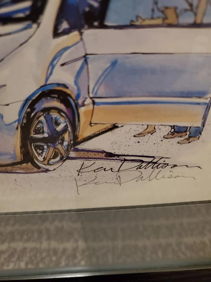 Car Art Print 25th International Auto Show, Numbered and Signed - photo 5