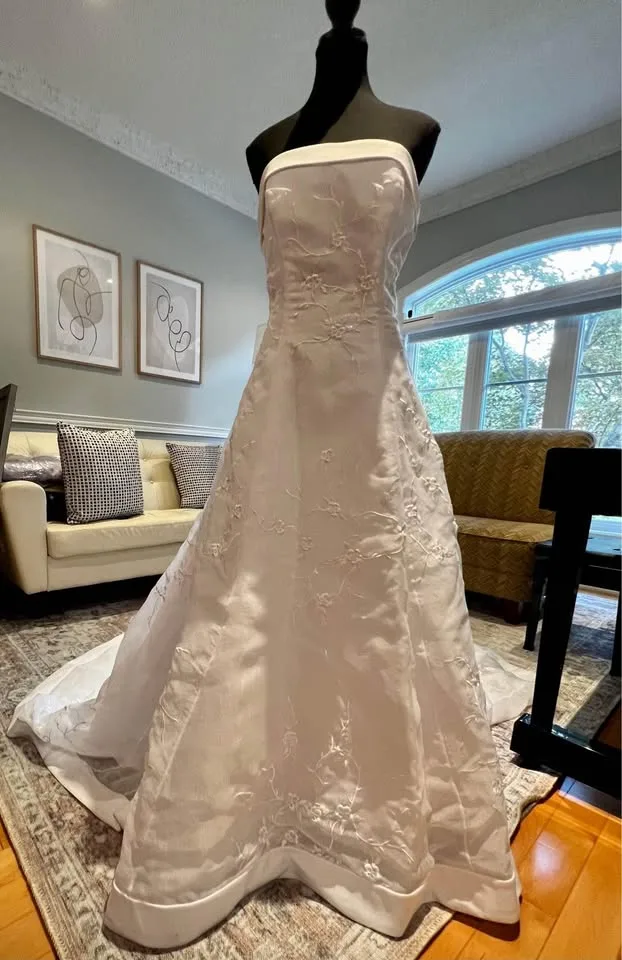 Strapless Wedding Dress Medium with Convertible Train image indicator(3)