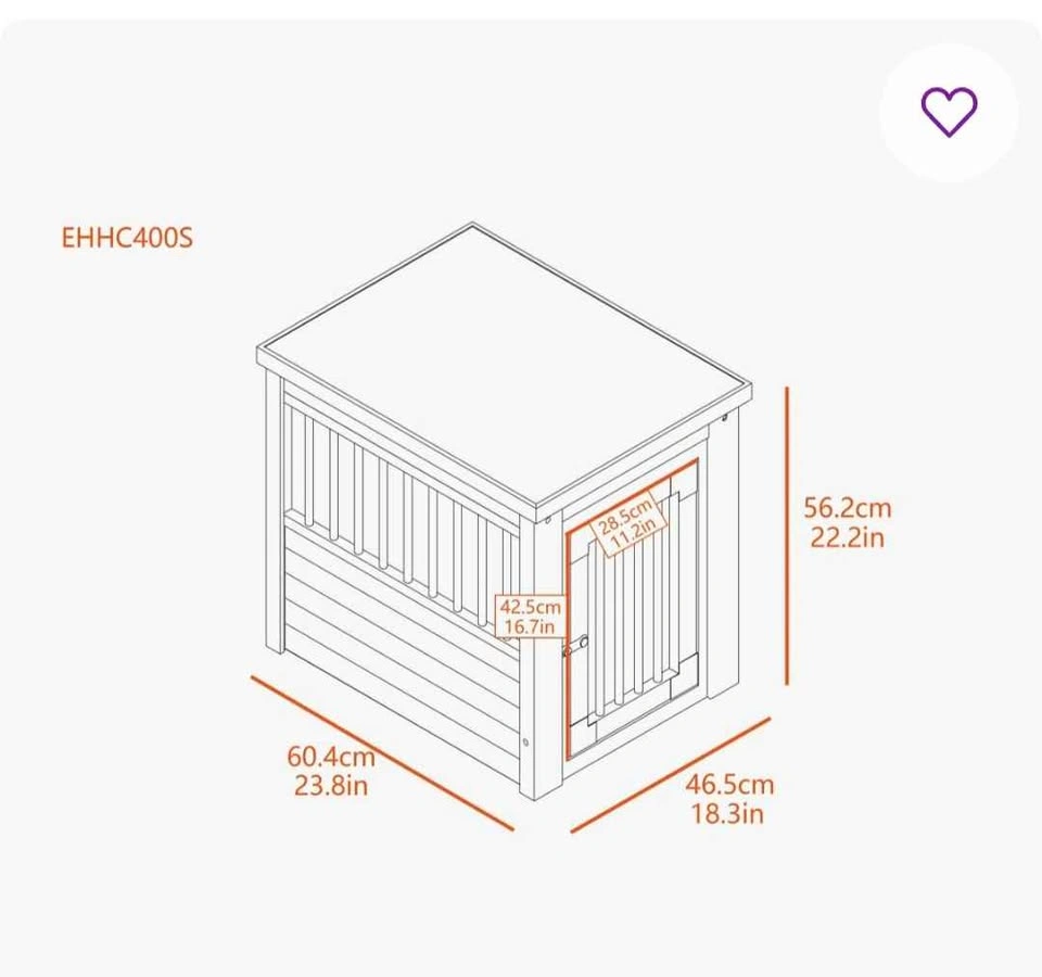 Ecoflex Dog Crate End Table - Small - photo 3