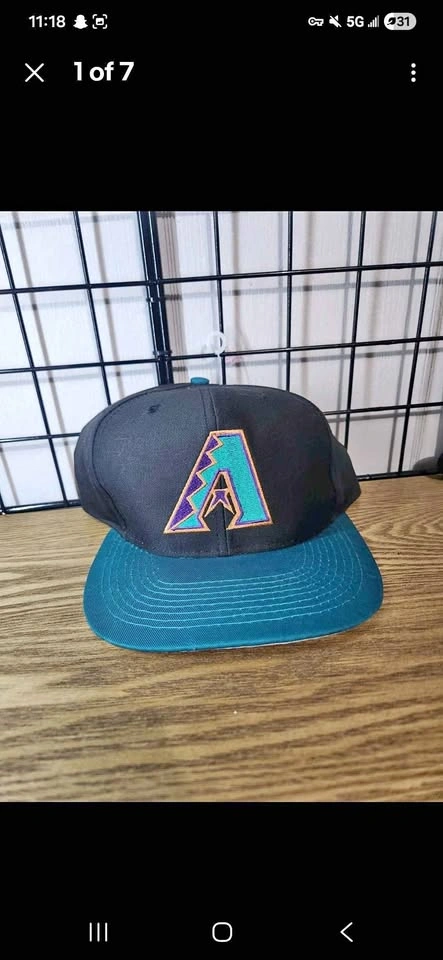 ARIZONA DIAMONDBACKS VINTAGE 1990S LOGO 7 SNAPBACK HAT 🏈