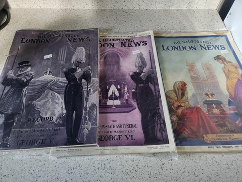 Vintage The Illustrated London News Magazine Lot 1936-1952 🏈