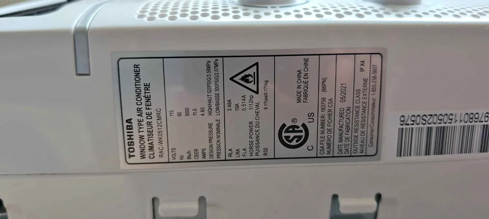 Toshiba Window Air Conditioner RAC-WK0512CMRC