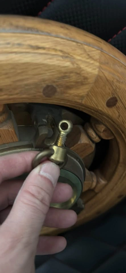 Vintage Wooden Ship's Wheel Quartz Clock - photo 2
