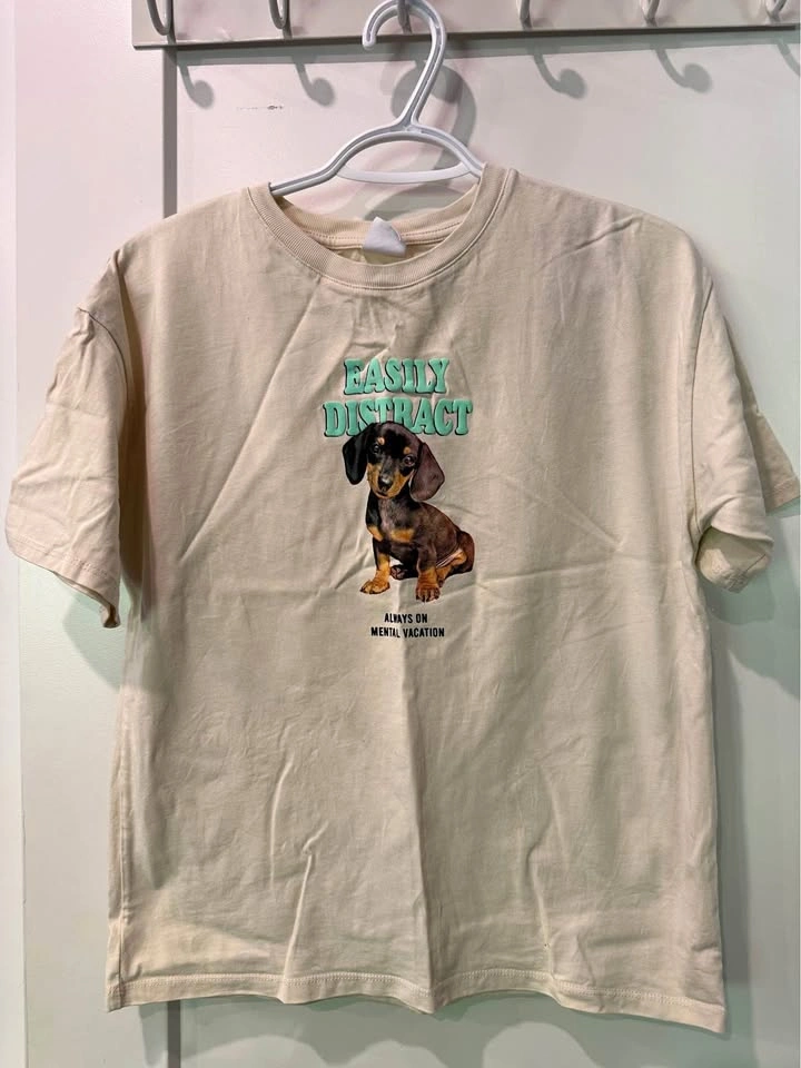 Zara girls Dachshund Graphic T-Shirt