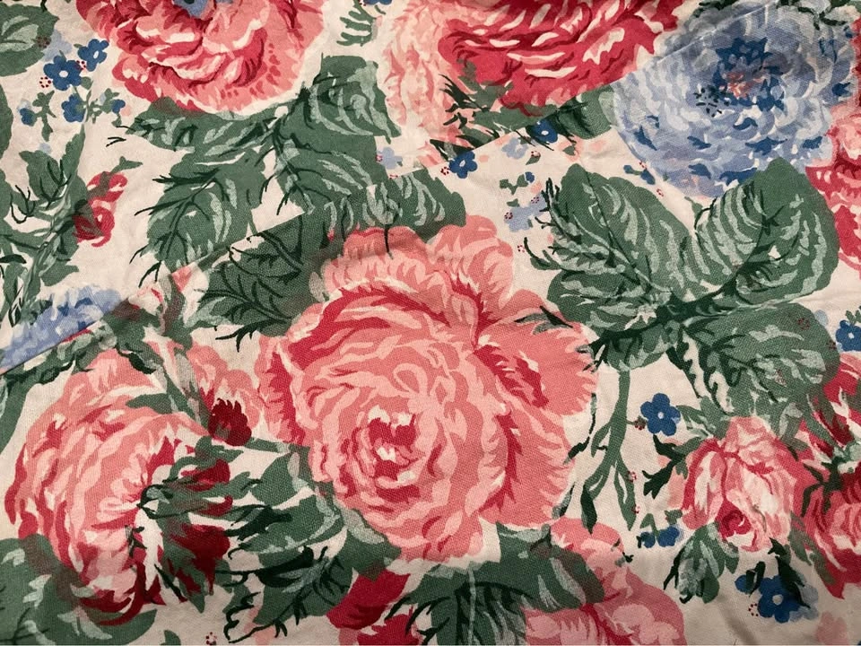 Tablecloth VTG Cabbage Roses Vintage Chintz - photo 4