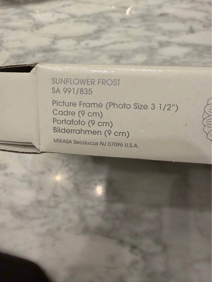 Mikasa Sunflower Frost Picture Frames - BNIB - photo 3