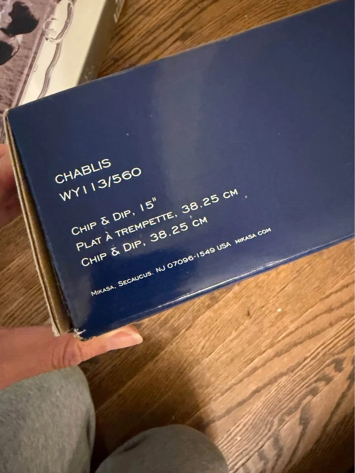 Mikasa Chablis 15" Chip & Dip Set - BNIB - photo 3