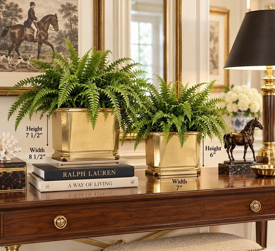 SOLID BRASS Planters VTG Made In Italy - photo 2