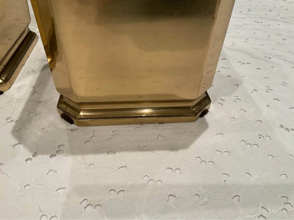 SOLID BRASS Planters VTG Made In Italy - photo 4