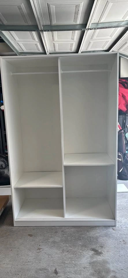 IKEA PAX Wardrobe Frame with Shelves and Rails