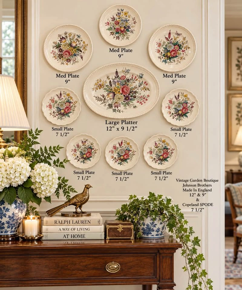 Gallery Wall Plates Spode & Johnston Bros Botanical - photo 2