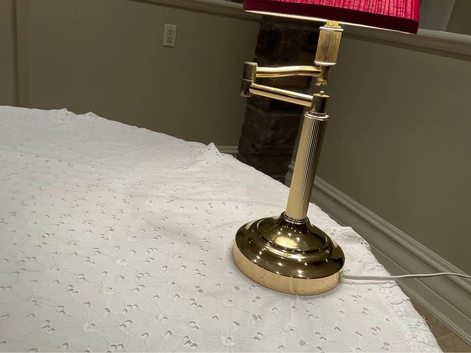 Vintage Brass Swing Arm Desk Lamp - photo 5