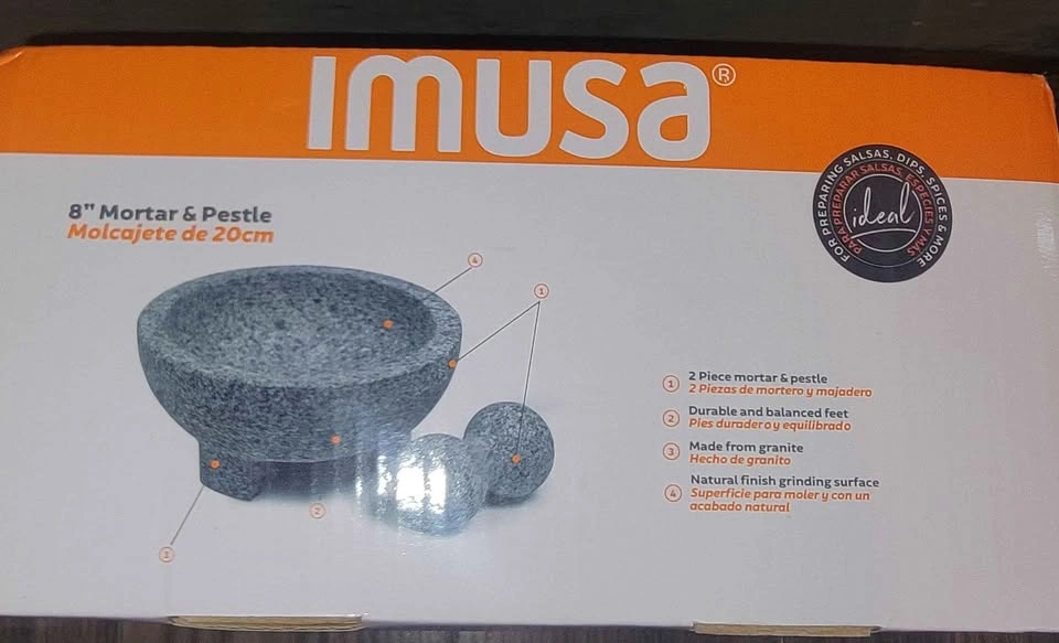 NEW! Granite Stone Mortar Molcajete Spice Grinder 6" Bowl - photo 2