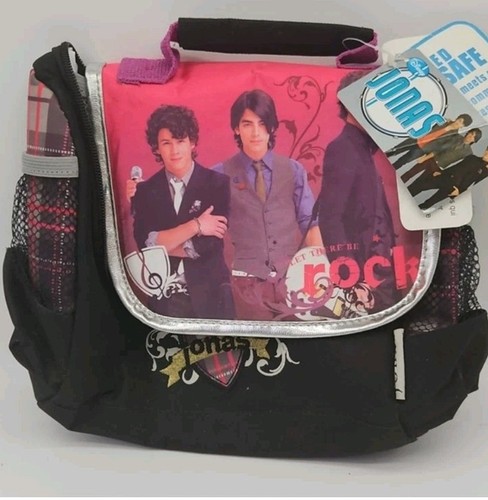 Disney The Jonas Brothers Memorabilia Lunch Bag Black Pink