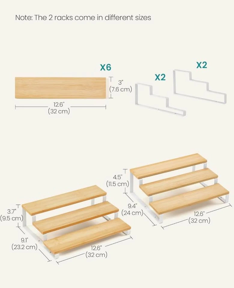 Display Risers | Set of 2 | Organizer Stand | 3-Tier - photo 3