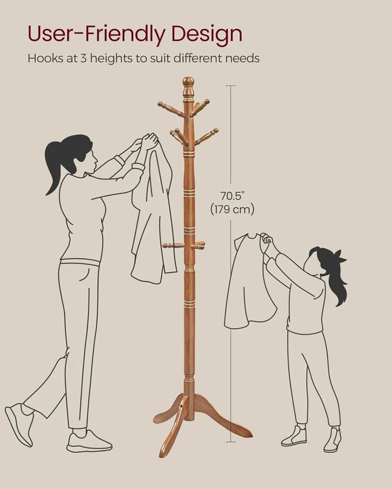Solid Wood Coat Rack | BRAND New - Never Used - photo 3