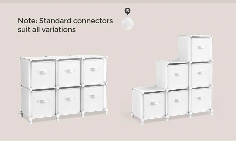 6-Cube Storage Organizer with Pull Out Drawers *UNASSEMBLED* - photo 4