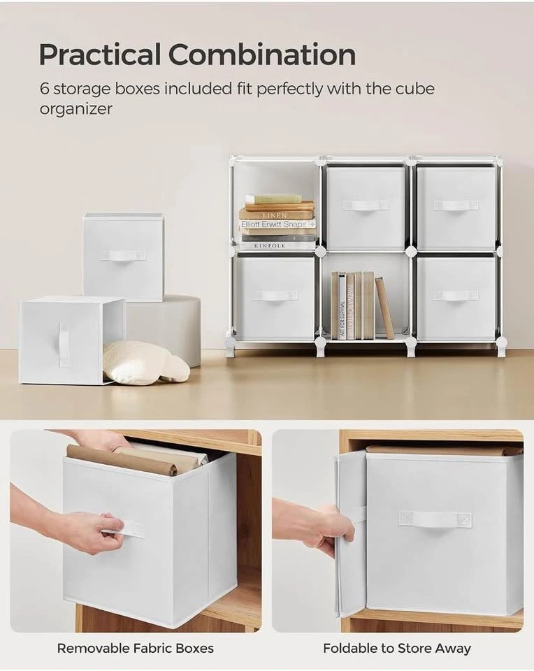 6-Cube Storage Organizer with Pull Out Drawers *UNASSEMBLED* - photo 5