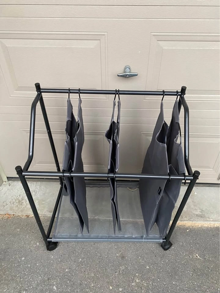 3-Bag Laundry Sorter | Laundry Hamper with Wheels - photo 2