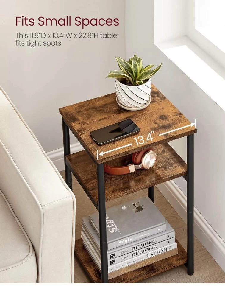 3-Tier Side Table | UNASSEMBLED | End Table | Bedside Table - photo 4