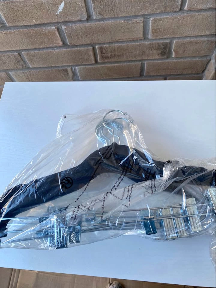 20 Adult Sized Hangers | Black Velvet + Silver Metal