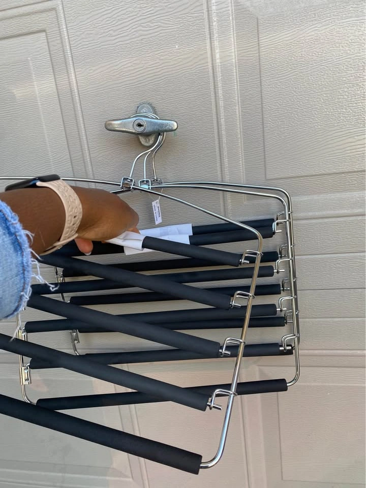 Pants Hangers Set of 3 | Clothes Hangers | Foldable Hangers - photo 2