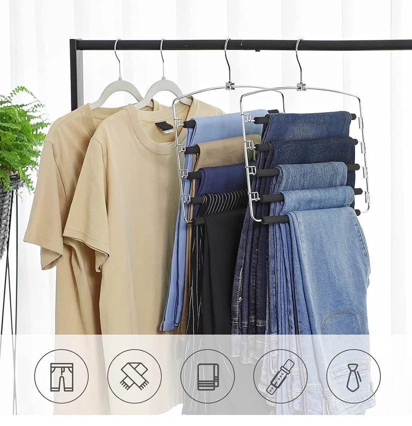 Pants Hangers Set of 3 | Clothes Hangers | Foldable Hangers - photo 5