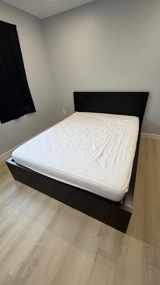 IKEA MALM Queen Bed Frame + Mattress + Extras - photo 2