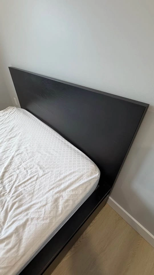IKEA MALM Queen Bed Frame + Mattress + Extras - photo 4